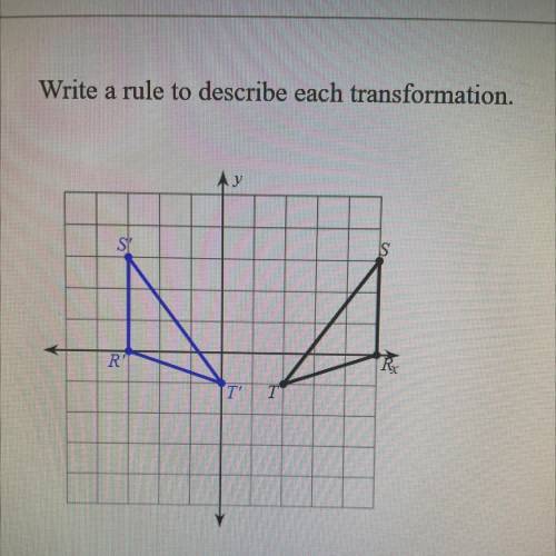 Write a rule to describe each transformation