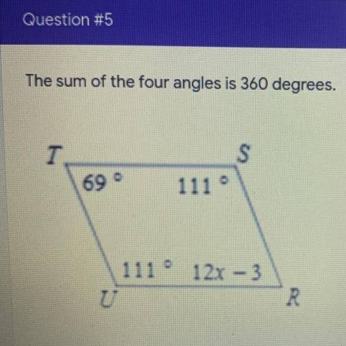 What is the value of x? pleasee i need a explanation as well thanks!