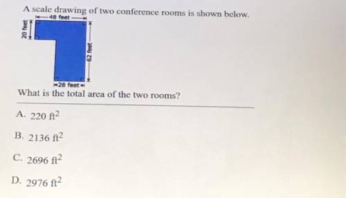 Total area of two room 
Help due soon (no link)