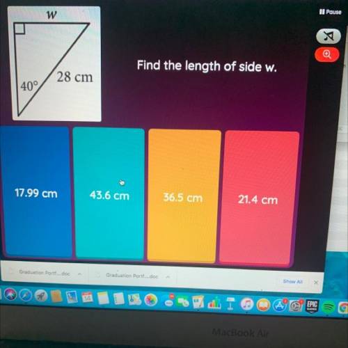 Find the length side of W