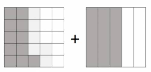 The shaded parts of the models below represent a fraction. What is the sum of the fractions?
