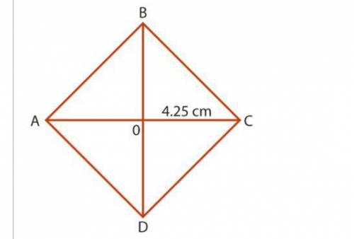 What is the area of rhombus ABCD? Assuming the diagonals of rhombus ABCD are equal.