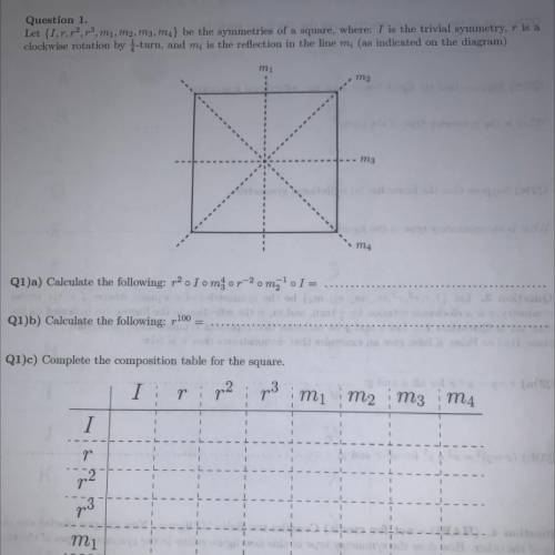 Is anyone able to help with this? Has to do with symmetry. Thanks ahead.