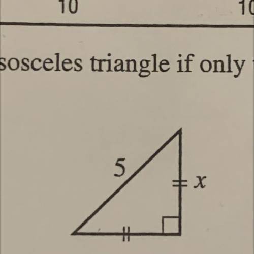 Find the EXACT value of x (Pythagoras)