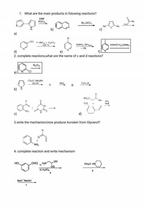 Heres some questions from organic chemistry, can any one help?​