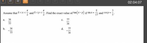 Assume that 0 < x< pi/2 and 0
