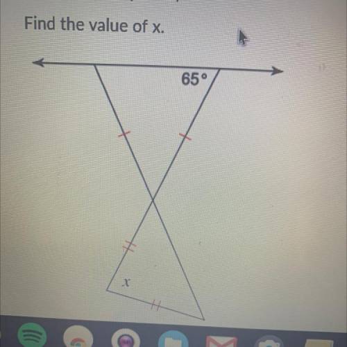 Find the value of X need ASAP please