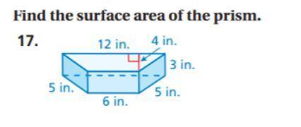 How do I find the surface area of a trapezoid prism
