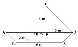 Consider this composite figure:

Area of Triangle EFD = 
Area of Trapezoid ABCD = 
Total area of t