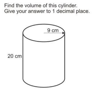 Find the vollume of this cylinder