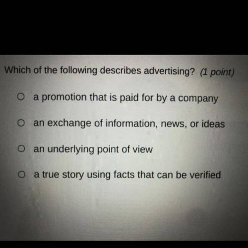 Which of the following describes advertising