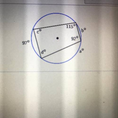 Find the value of each variable. For the circle, the dot represents the center. 
Please help
