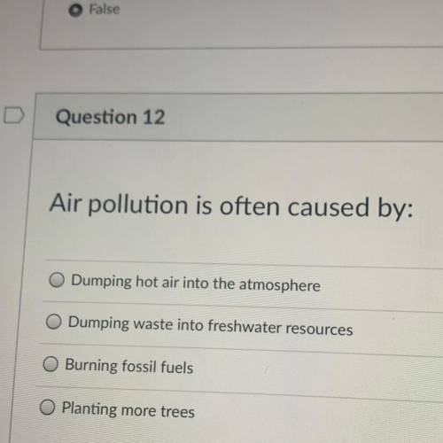 Help me please please please
Air pollution is often caused by: