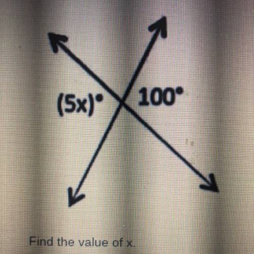 Find the value of x.
X =