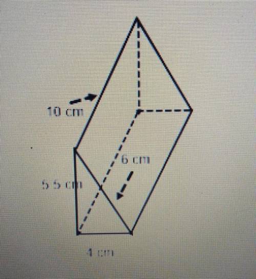 Halla el volumen del siguiente prisma triangular...​