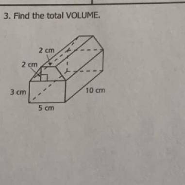Find the total volume.