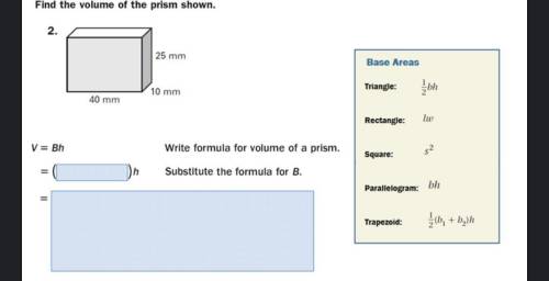 Find the volume of the prism shown