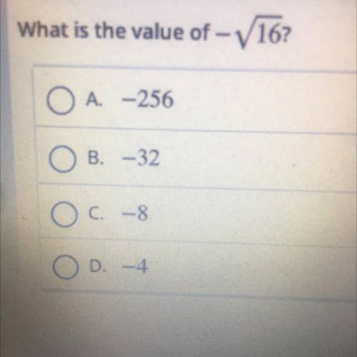 What is the value of -16?