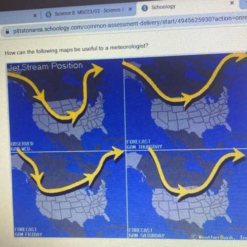 How can the following maps be useful to a meteorologist?

O It can be use to predict hurricanes
O