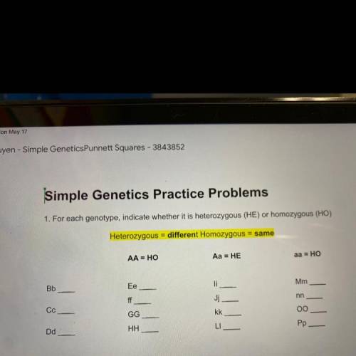 Simple Genetics Practice Problems

please help im currently failing alot 
this is major grade :(