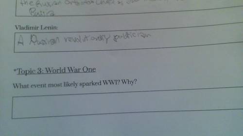 Answer this please its about ww1