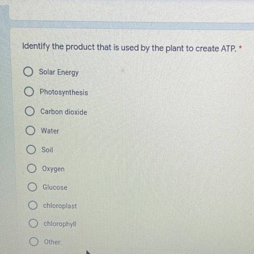 What product is used to create ATP