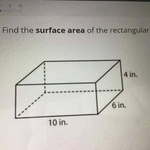 Find the surface area of the rectangular prism