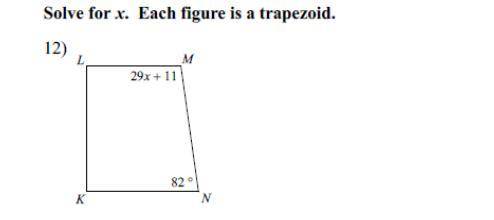Solve for X. Each figure is a trapezoid.