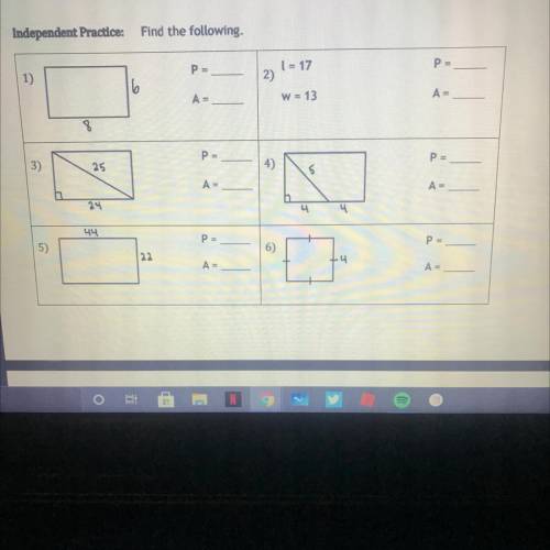 I need help with this asap pleaseee it’s area and perimeter of rectangle parallelograms