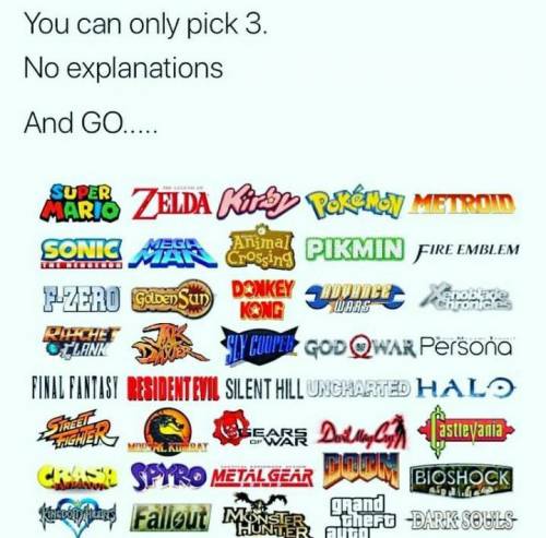 You can only pick 3! Choose wisely​