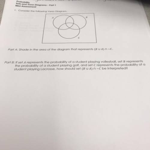 I need help with both part A and part B.