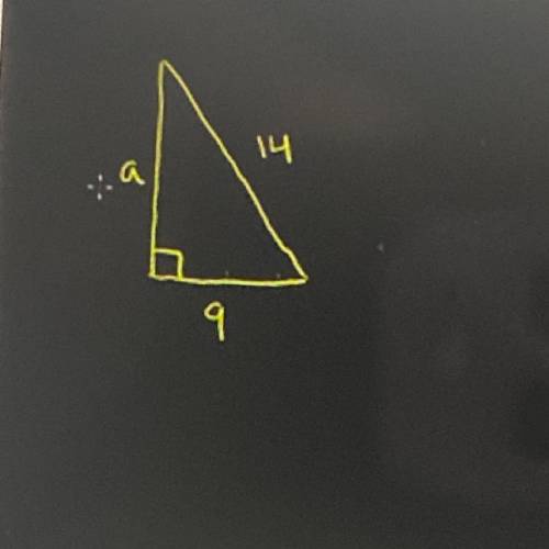 Is side “a” considered a leg or the hypotenuse in this right triangle?