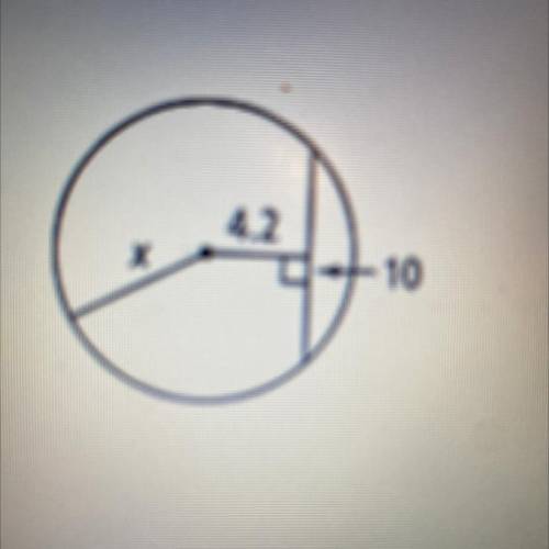 1. Determine the value of x. Round your answer to the nearest tenth