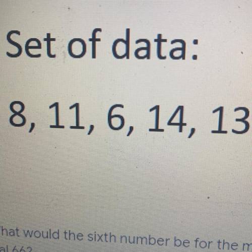 What would the sixth number be for the mean of the rest of the data to equal 66?