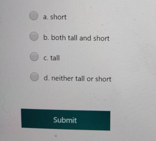 1. T = tall an t = short TT and Tt would result in the following phenotype​