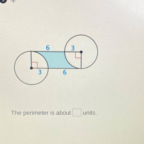 Find the perimeter of the shaded region.