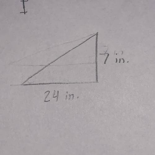 What’s the length of the hypotenuse in inches?
