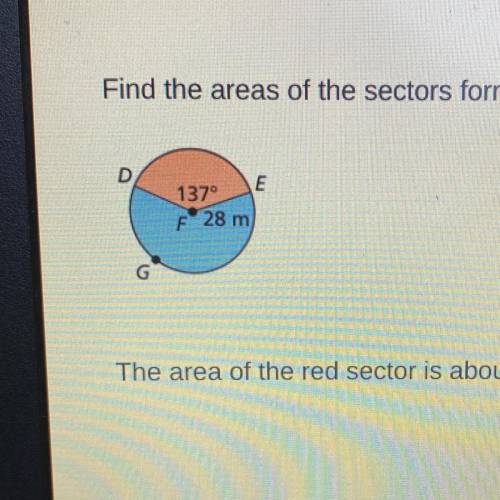 Find the areas of the sectors formed by ZDFE. Round your answers to the nealest hundredth.