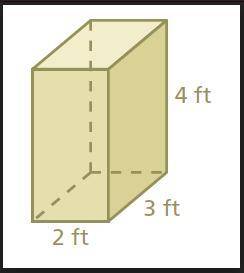 Find the surface area of the prism.

1) What is the area of the bases?
2) What is the area of the