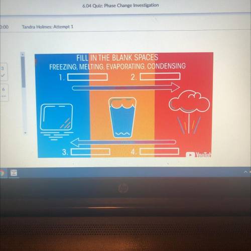 Which change in state should be in box #4?

FILL IN THE BLANK SPACES
FREEZING, MELTING, EVAPORATIN