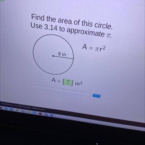 How to find the area of the circle