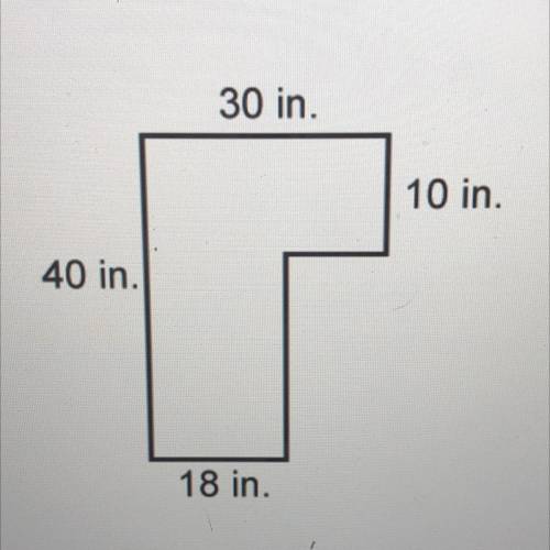 Answer fast!! What is the perimeter of the figure

1. 64 in.
2. 140 in.
3. 65 in.
4. 180 in.