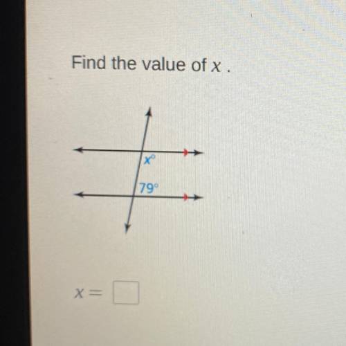 Pls helpppp: Find the value of x.