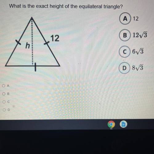 What is the exact height of the equilateral triangle?
