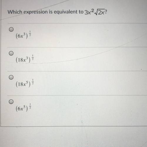 Which expression is equivalent to 3x^3 squar 2x