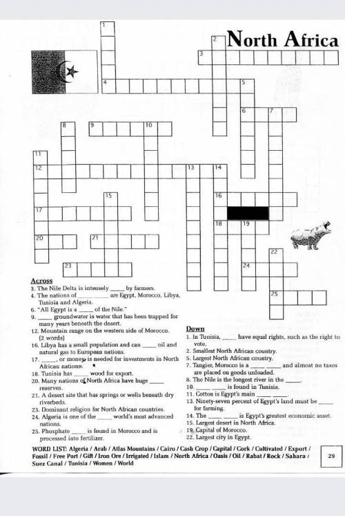 Can someone do this crossword puzzle. ​