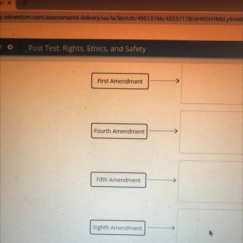 Plzzz help Match the scenarios with the type of amendment they violate