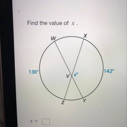 Find the value of x and show all steps pretty please