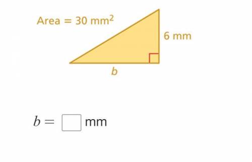 Find the missing dimension of the triangle