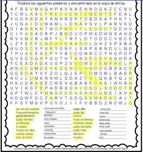 Can anyone find cada año in this word search? This is the only word I have left! Nobody was telli